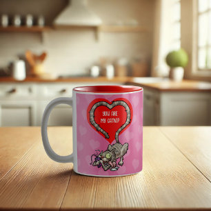 Lustige Katze Du bist mein Katzenminze Alternative Zweifarbige Tasse