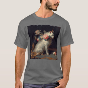 Lustige Katze Einhorn Blume für Frauen Männer Retr T-Shirt
