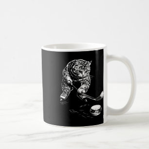 Lustige Katze Eishockey Grafik Kaffeetasse