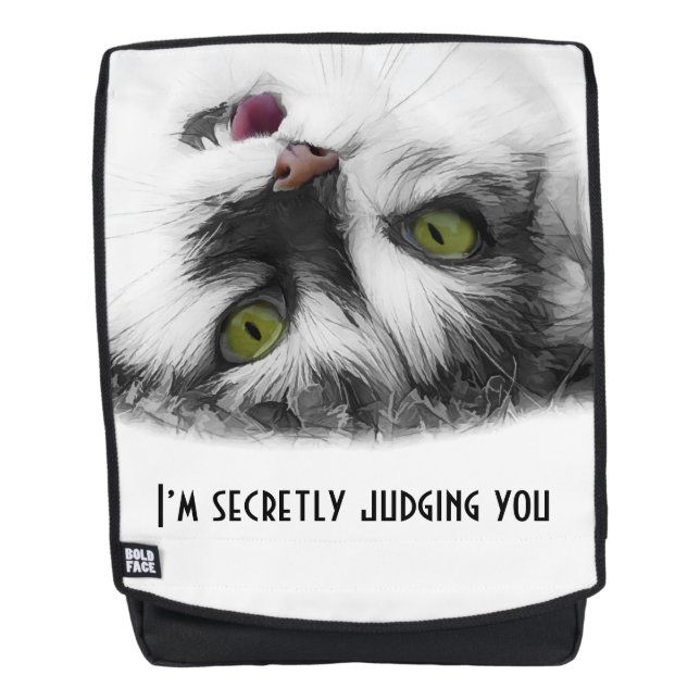 Lustige Katze elegant anpassbar Rucksack (Vorderseite)