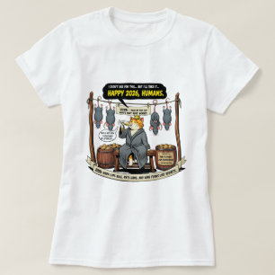 Lustige Katze feiert 2026T-Shirt T-Shirt