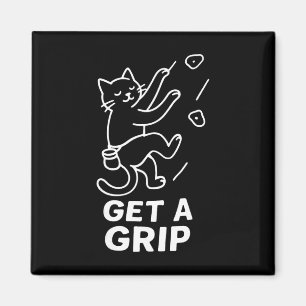 Lustige Katze Felsklettern Halt Dich Fest Magnet