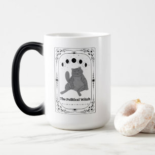 Lustige Katze Feministische Politische Hexe Tarot Verwandlungstasse