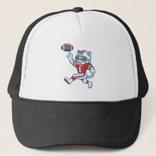 Lustige Katze Football-Spieler Truckerkappe