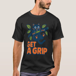 Lustige Katze hängt an einem Ast - KRALL DICHT Quo T-Shirt
