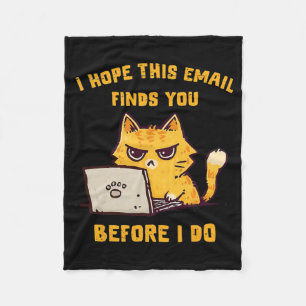 Lustige Katze, ich hoffe, diese E-Mail erreicht Si Fleecedecke