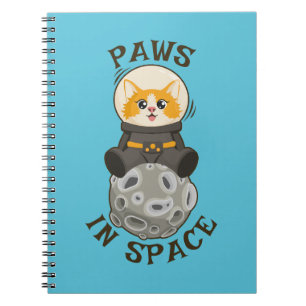 Lustige Katze im Weltraum Katze Astronaut Kosmisch Notizblock