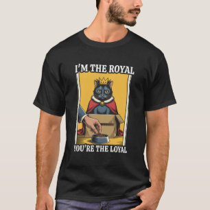Lustige Katze in der Box, ich bin die königliche, T-Shirt