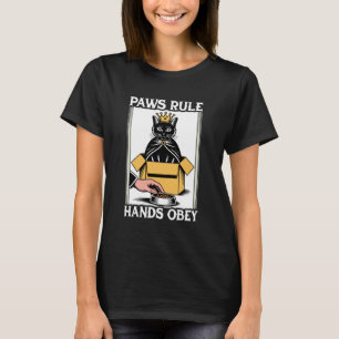 Lustige Katze in der Box Pfoten regieren Hände geh T-Shirt