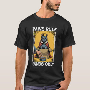 Lustige Katze in der Box Pfoten regieren Hände geh T-Shirt