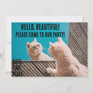 LUSTIGE KATZE INDIVIDUELLE PARTYEINLADUNGEN EINLADUNG