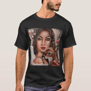 Lustige Katze Indoor-Angeln Design für Weihnachten T-Shirt