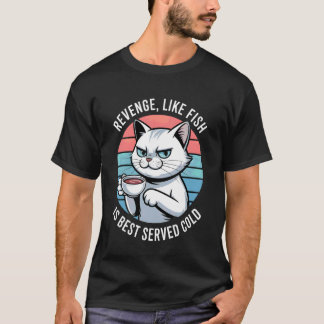 Lustige Katze Katzen Kätzchen Kaffeetrinker Sarkas T-Shirt