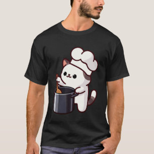 Lustige Katze Kochen Backen Chef T-Shirt