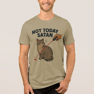 Lustige Katze lässt sich nicht verführen Tri-Blend Shirt