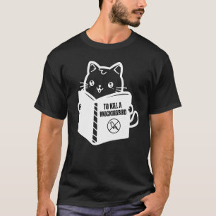 Lustige Katze liest Wer den Wind sät T-Shirt