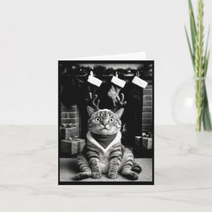 Lustige Katze macht ein Selfie Weihnachten Xmas Py Karte
