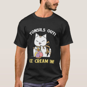 Lustige Katze Mandel raus Eiscreme bei Mandelopera T-Shirt