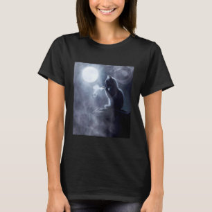 Lustige Katze Meme Katze raucht Katze denkt Humor T-Shirt
