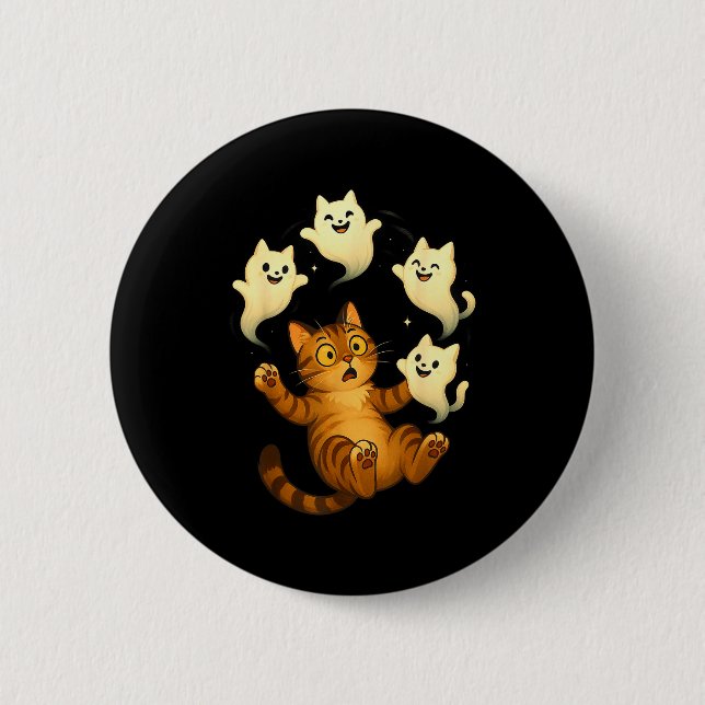 Lustige Katze Meme Soky Halloween Kätzchen  Button (Vorderseite)