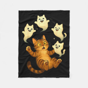Lustige Katze Meme Soky Halloween Kätzchen Fleecedecke