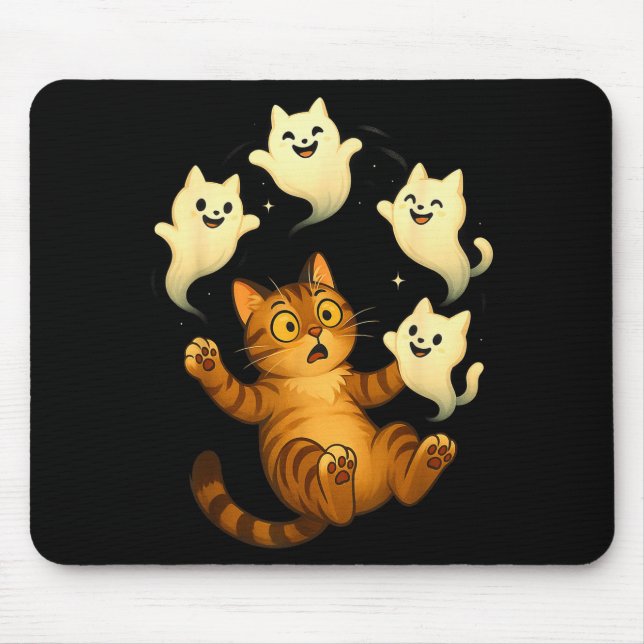 Lustige Katze Meme Soky Halloween Kätzchen  Mousepad (Vorne)