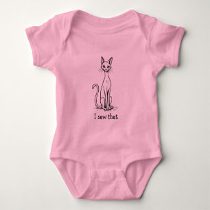 Lustige Katze mit hochmütigem Ausdruck Ich habe da Baby Strampler