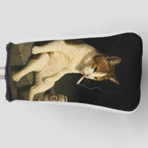 Lustige Katze mit Zigarette Gen Z Meme Golf Headcover