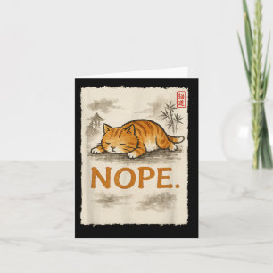 Lustige Katze Nein Faules Oranges Kätzchen Damenli Karte
