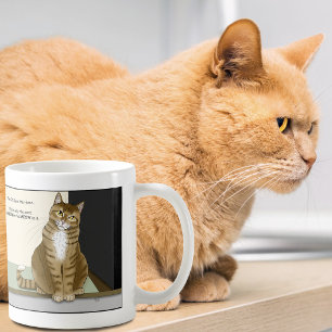Lustige Katze, Orange Tabby Hausbesitzer Kaffeetasse