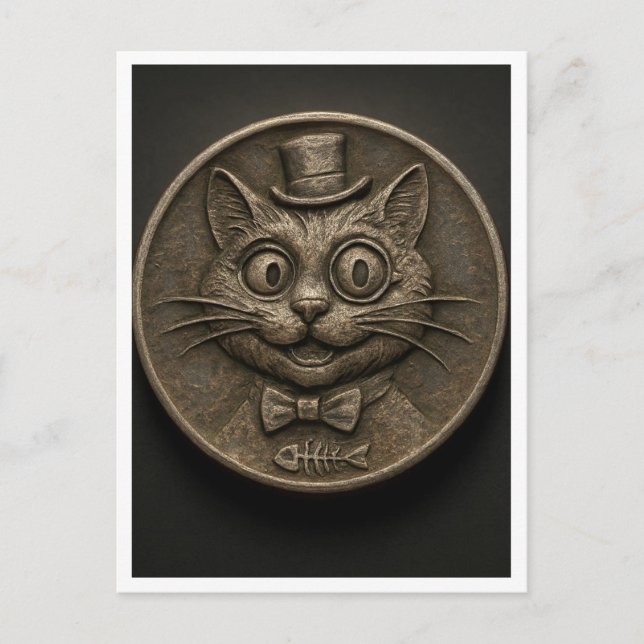 Lustige Katze. Postkarte (Vorderseite)