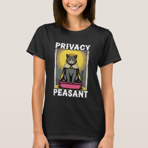Lustige Katze Privatsphäre Bauer Katze Katzenklo K T-Shirt