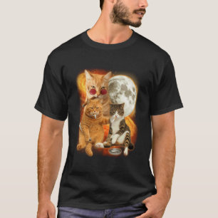 Lustige Katze raucht Zigarette Katzenliebhaber Mem T-Shirt