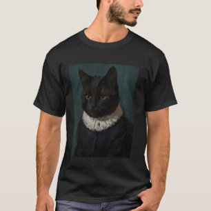 Lustige Katze Renaissance Mittelalter Ölgemälde T-Shirt