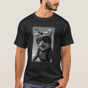 Lustige Katze Sky Diving Taucher Tierliebhaber Zoo T-Shirt