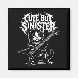 Lustige Katze spielt Gitarre Gitarrist Rock and Ro Magnet