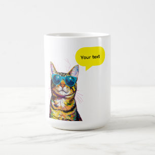 Lustige Katze-Sprechblasen-Design Kaffeetasse