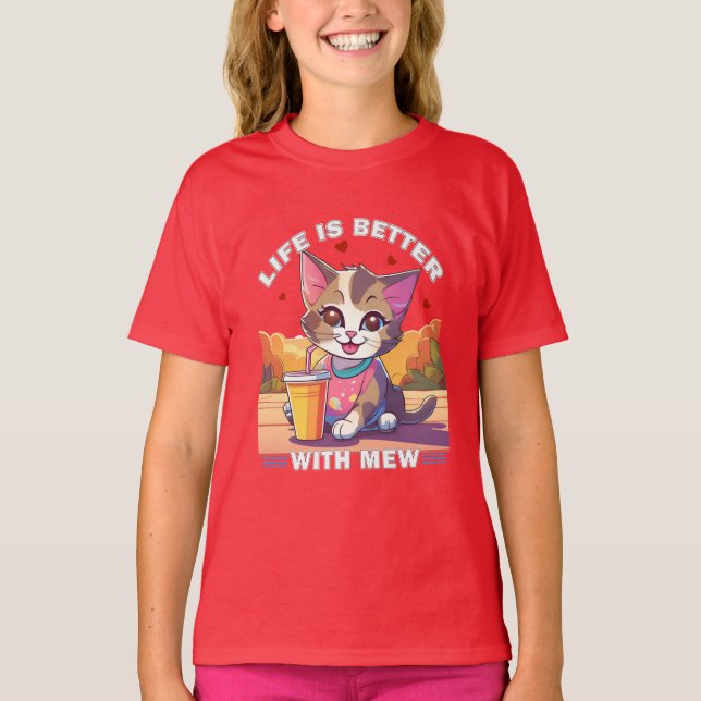 lustige Katze T-Shirt (Vorderseite)