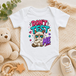 Lustige Katze Teste Mich Nicht Baby Strampler