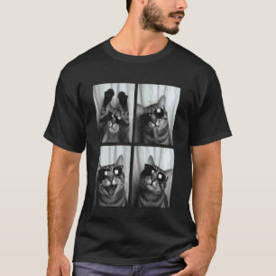 Lustige Katze trägt Sonnenbrille Selfie-Fotobox Cu T-Shirt