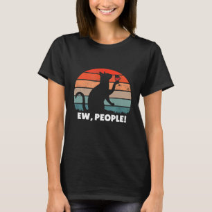 Lustige Katze trinkt Wein Ew Leute T-Shirt