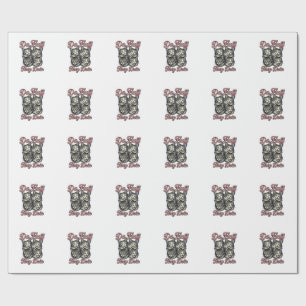 Lustige Katze Vintage Gravur Da Fluff They Doin De Geschenkpapier
