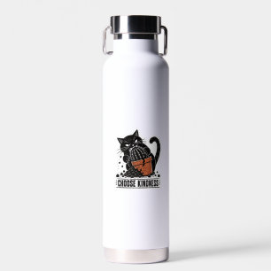 Lustige Katze Wähle Freundlichkeit Linolschnitt Me Trinkflasche