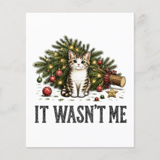 Lustige Katze Weihnachten Es war nicht ich Flyer