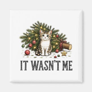 Lustige Katze Weihnachten Es war nicht ich Magnet