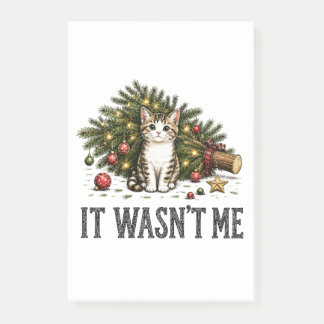 Lustige Katze Weihnachten Es war nicht ich Post-it Klebezettel