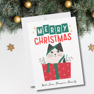 Lustige Katze Weihnachtsbaum 2 Foto Meowy Benutzer Feiertagskarte