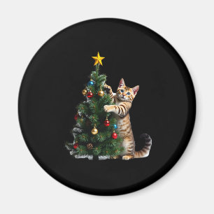 Lustige Katze Weihnachtsbaum Xmas-Geschenke Männer Magnet