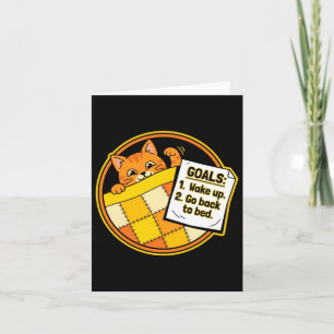 Lustige Katze Ziele - Süßer Cartoon-Text für schla Karte