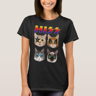 Lustige Katze Zischen Rock and Roll für Katzenlieb T-Shirt